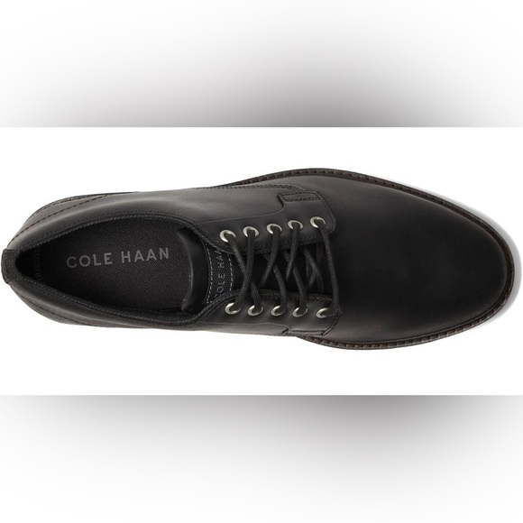 COLE HANN BLACK LEATHER OXFORDS SIZE: 9.5 - Picture 4 of 9